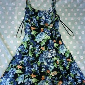 Floral skater dress with straps
